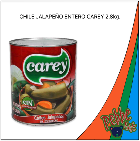 CHILE JALAPEÑO ENTERO CAREY 2.8kg.