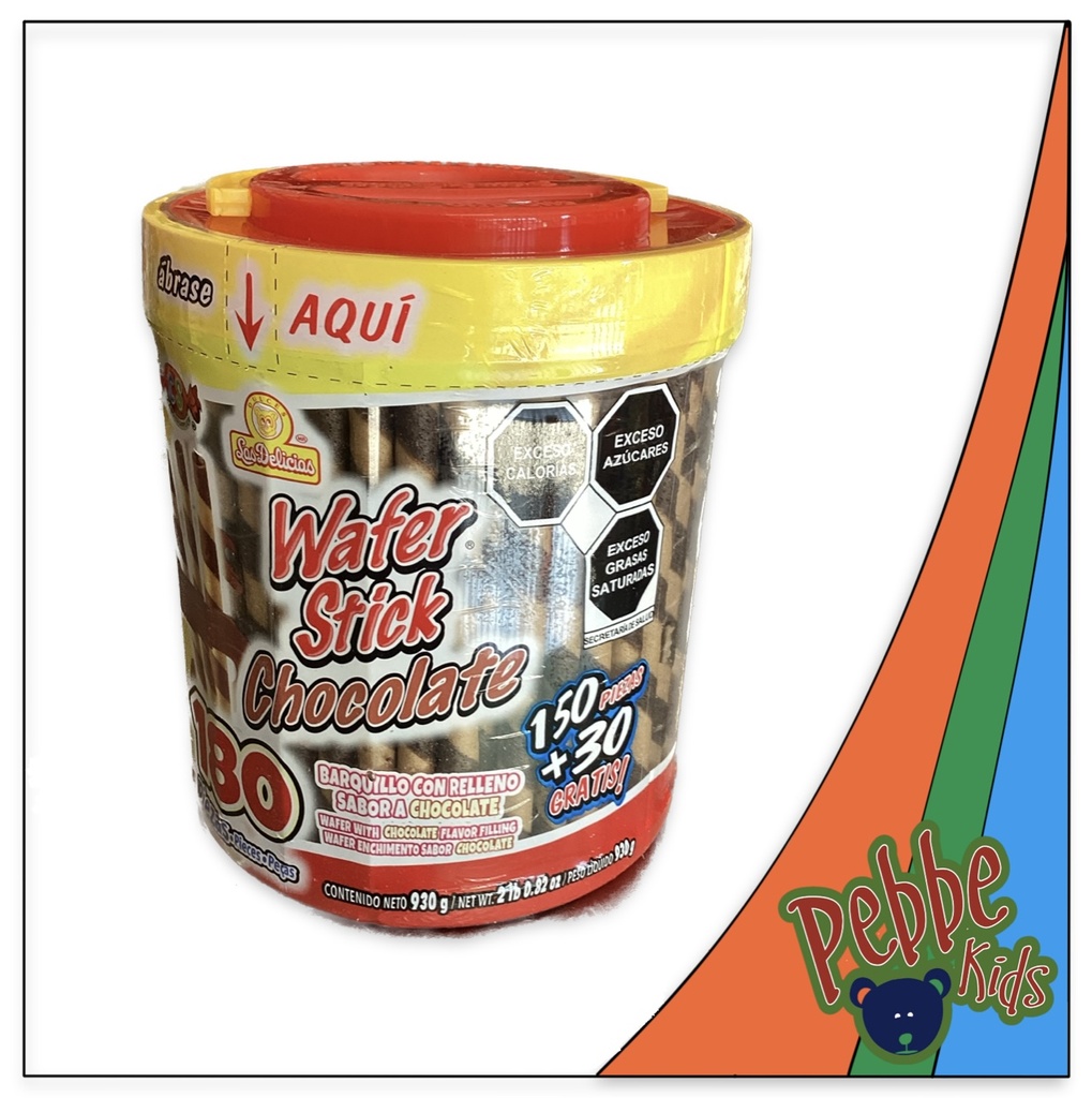 CHOCOLATE WAFER STICK BOTE C/150 + 30
