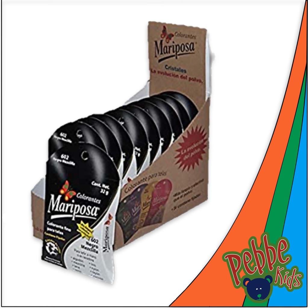 COLORANTE MARIPOSA NEGRO C/10