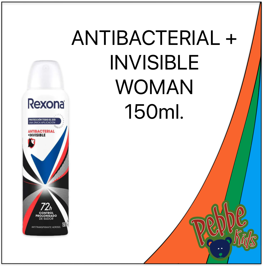 DES. REXONA AEROSOL ANTIBACTERIAL INVISIBLE WOMAN 150ml.
