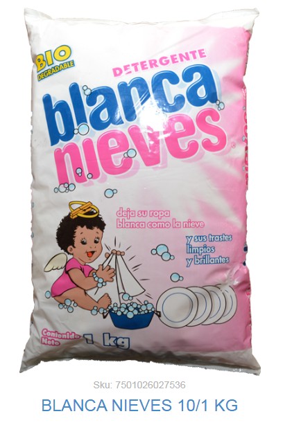 DETERG. BLANCA NIEVES 1kg. PIEZA