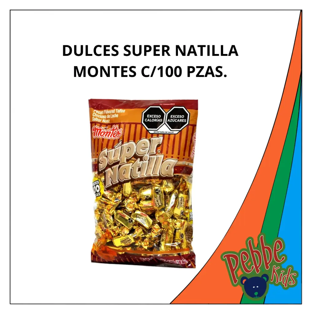 DULCES SUPER NATILLA MONTES C/100 PZAS.