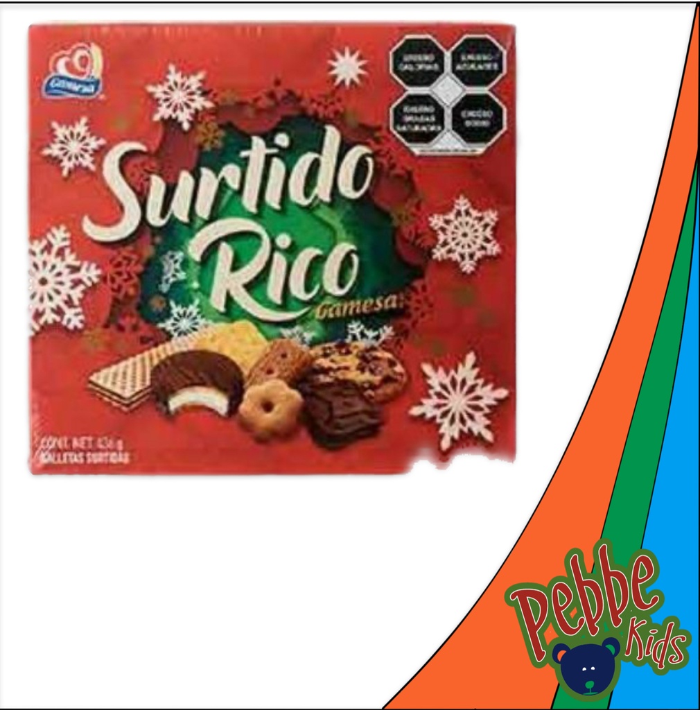GALLETA SURTIDO RICO NAVIDEÑO 424gr.