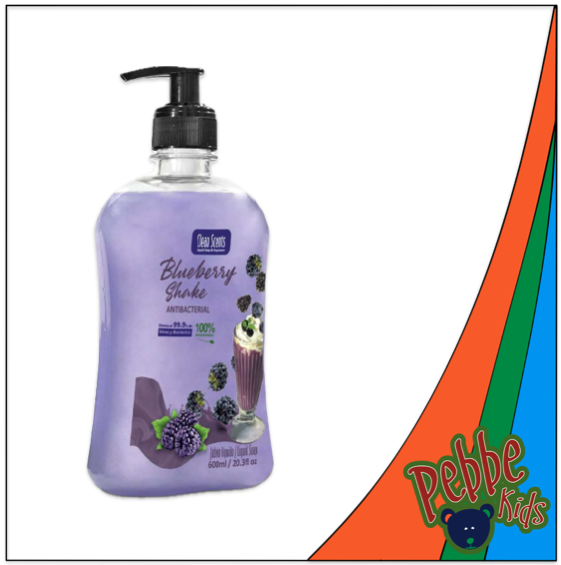 JABÓN LIQ. CLEAN SCENTS AZUL (MORA AZUL: BLUEBERRY SHAKE) 600ml.