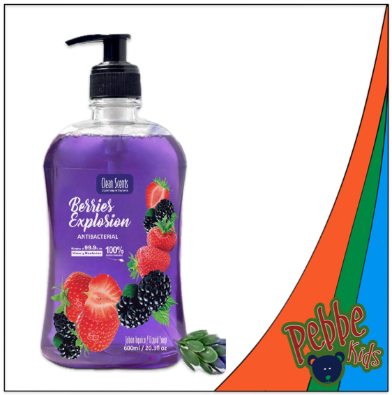 JABÓN LIQ. CLEAN SCENTS MORADO (FRESA ZARZAMORA: BERRIES EXPLOSION) 600ml.