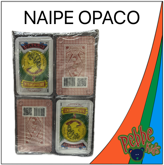 NAIPE GALLO INTRANSPARENTE C/12 (NAIPE OPACO)