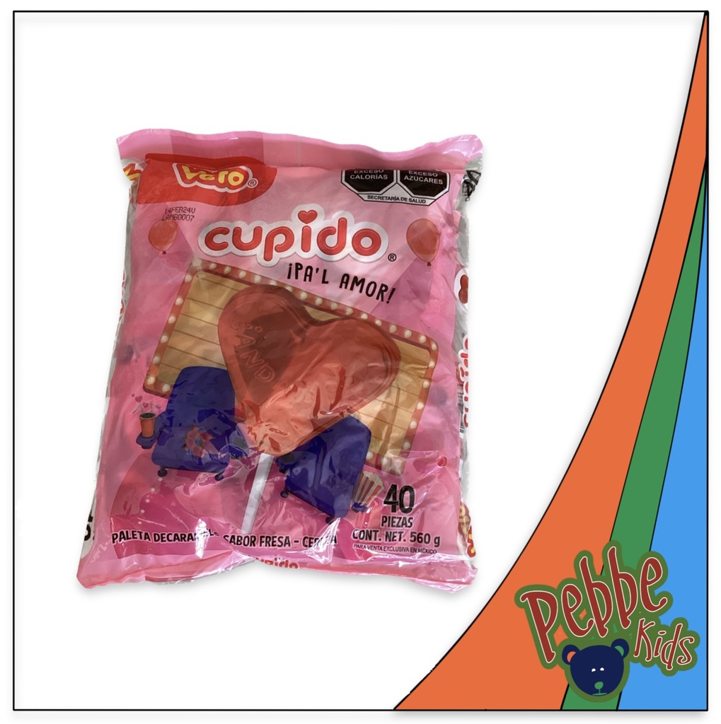 PALETA CUPIDO CEREZA VERO C/40 