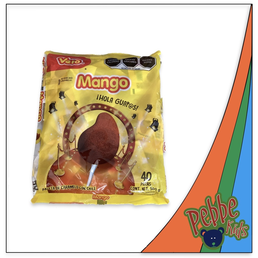 PALETA DE MANGO CON CHILE C/40 PZS.