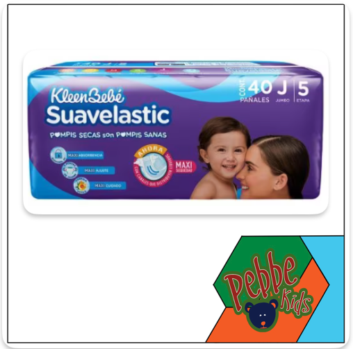 PAÑAL SUAVELASTIC JUMBO C/40+PROMO