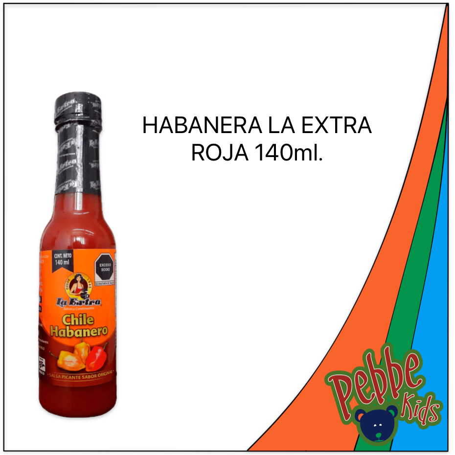 SALSA HABANERA LA EXTRA ROJA 140ml.
