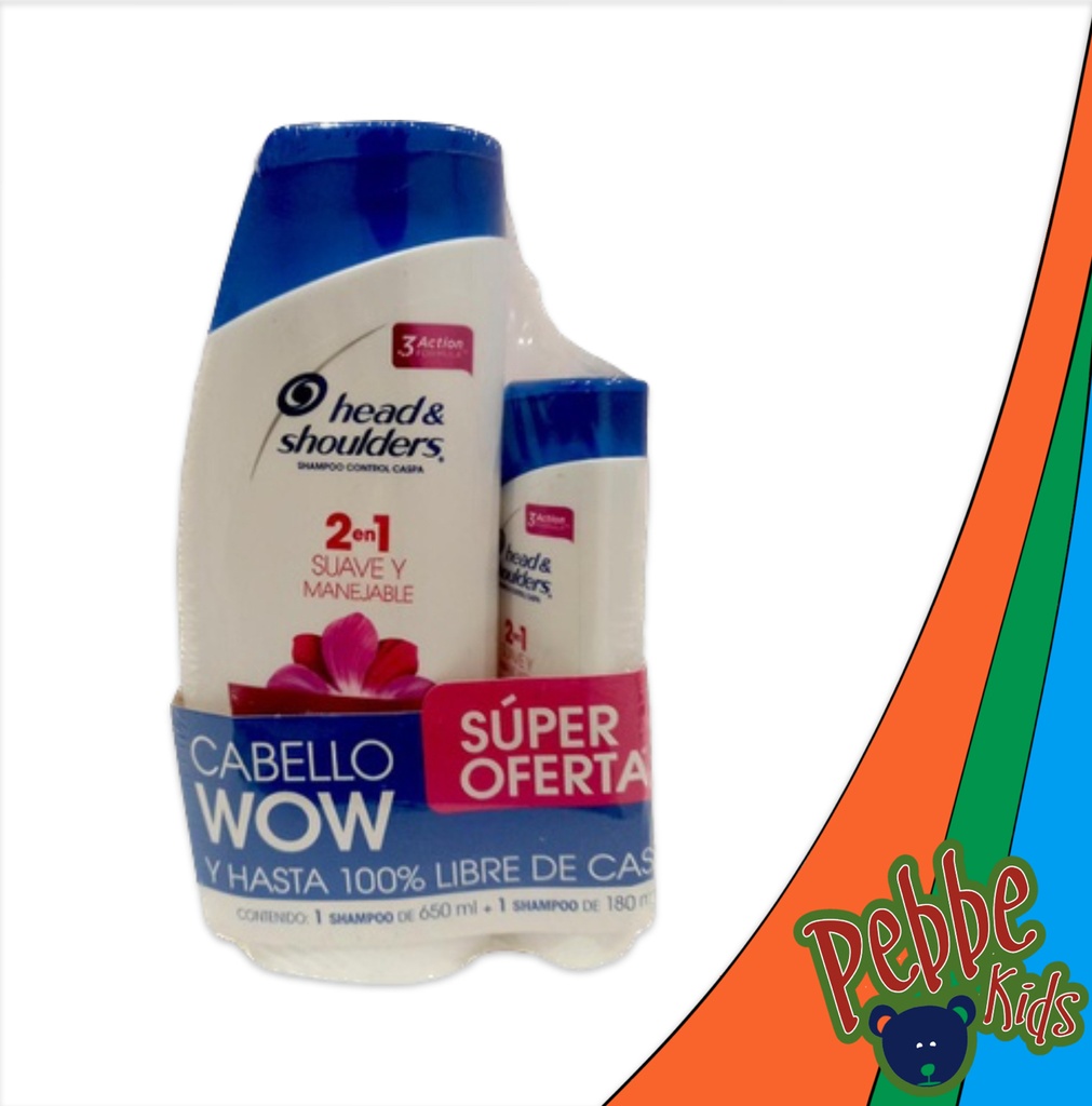 SHAMPOO H&S 375+180ml. SUAVE Y MANEJABLE