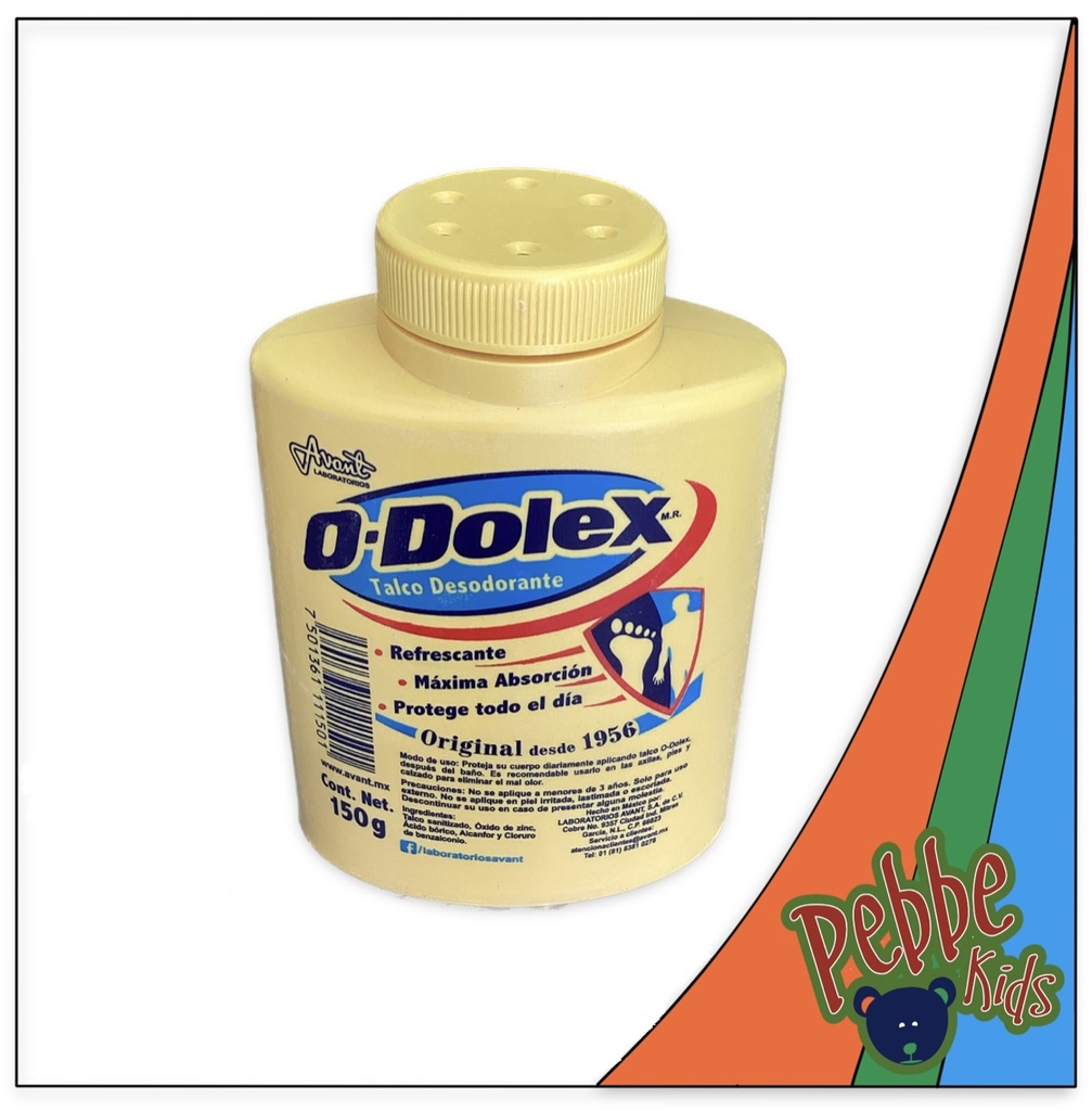 TALCO ODOLEX AMARILLO CLASICO 150gr. CHICO