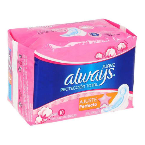 TOALLA ALWAYS REGULAR C/ALAS C/10