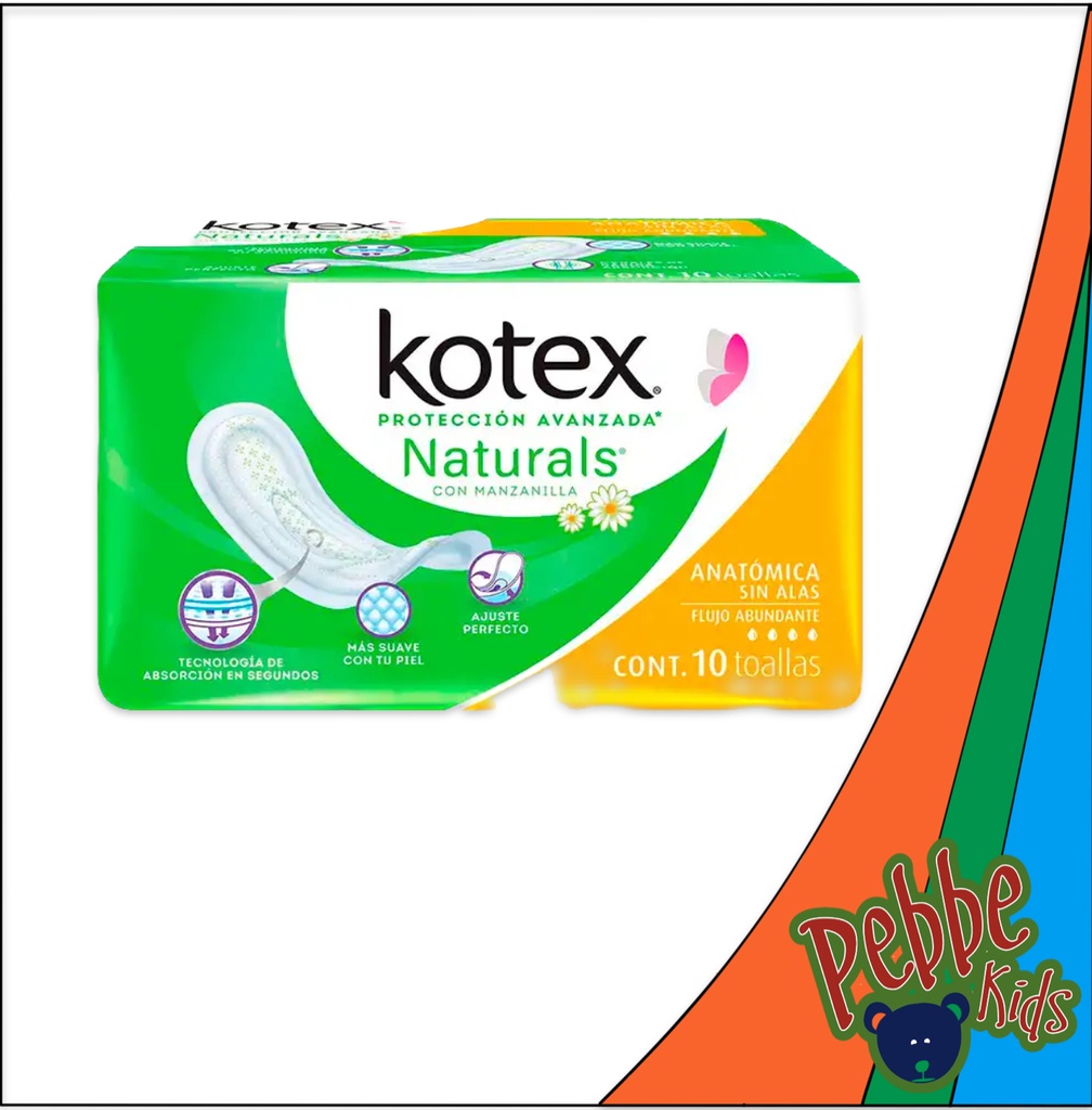 TOALLA KOTEX MANZ. S/ALAS C/10