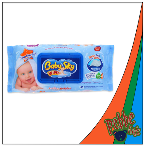 TOALLITA HÚMEDA BABY SKY AZUL C/80