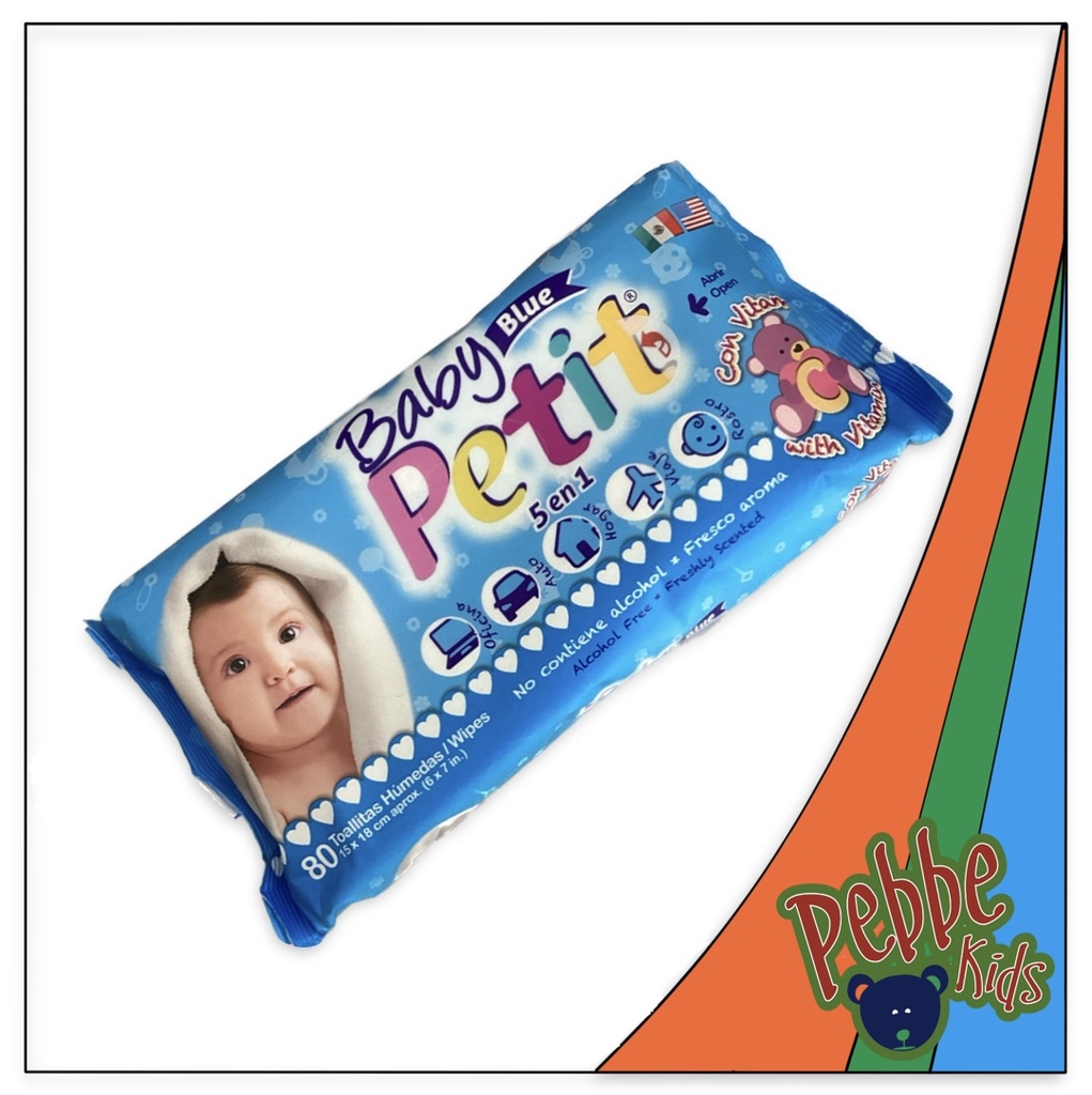TOALLITA HÚMEDA PETIT AZUL C/80