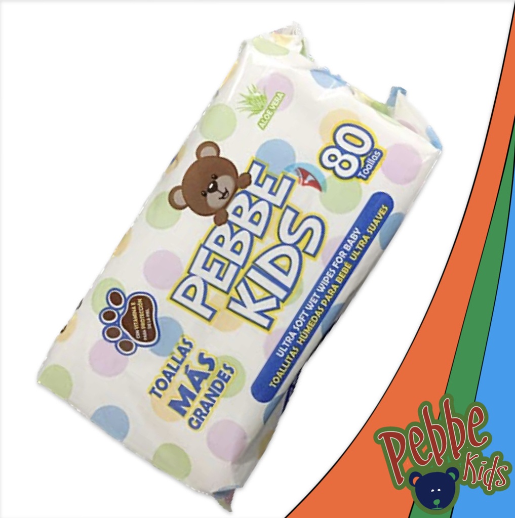TOALLITA HÚMEDA PEBBE KIDS C/80