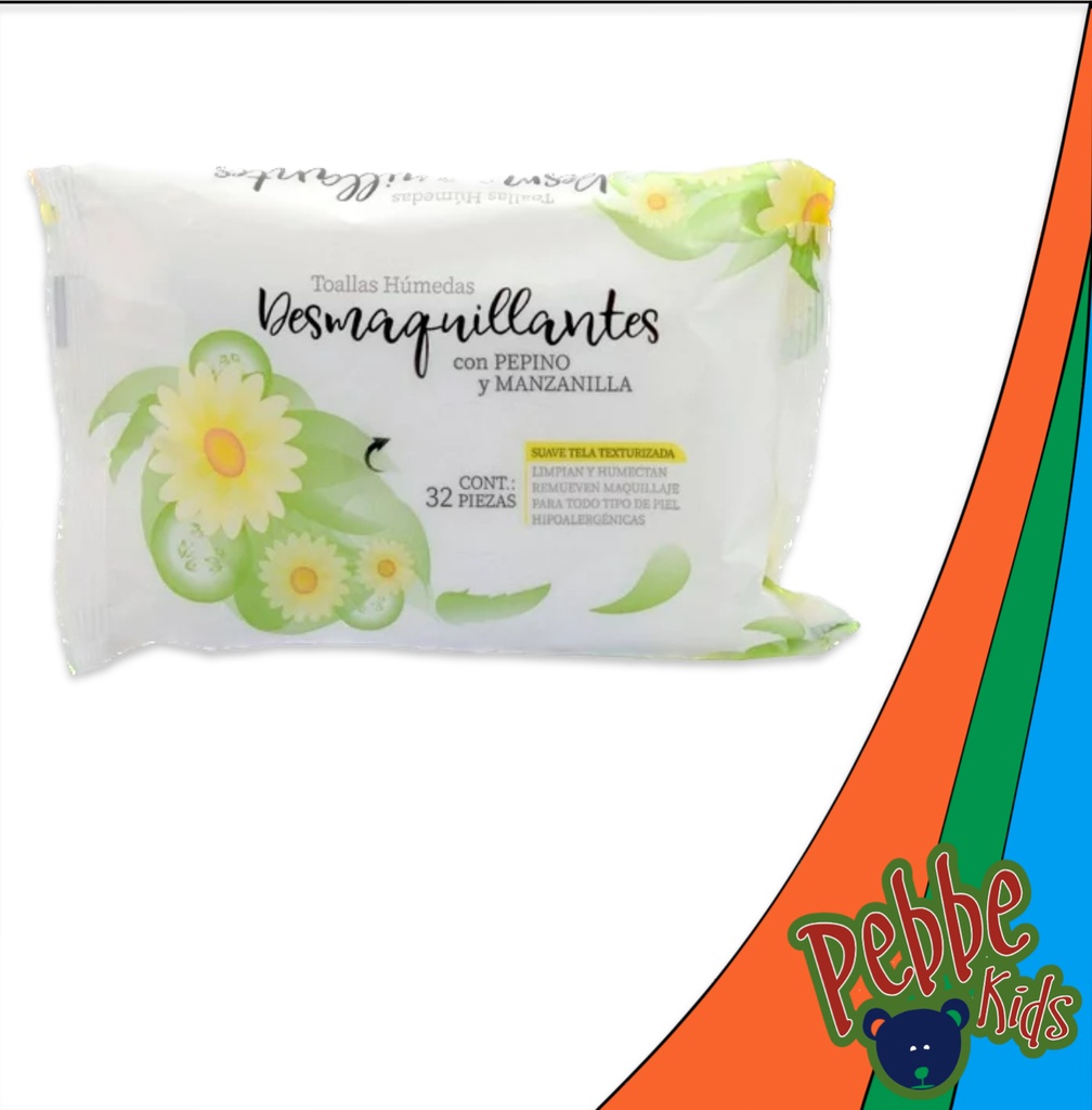 TOALLITAS DESMAQUILLANTES PEPINO/MANZANILLA C/32