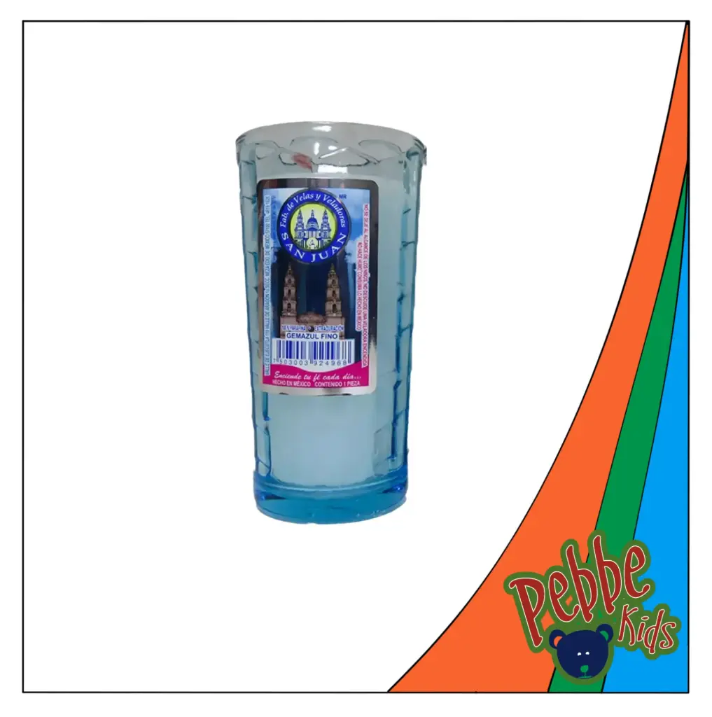 VELADORA GEMA AZUL C/20
