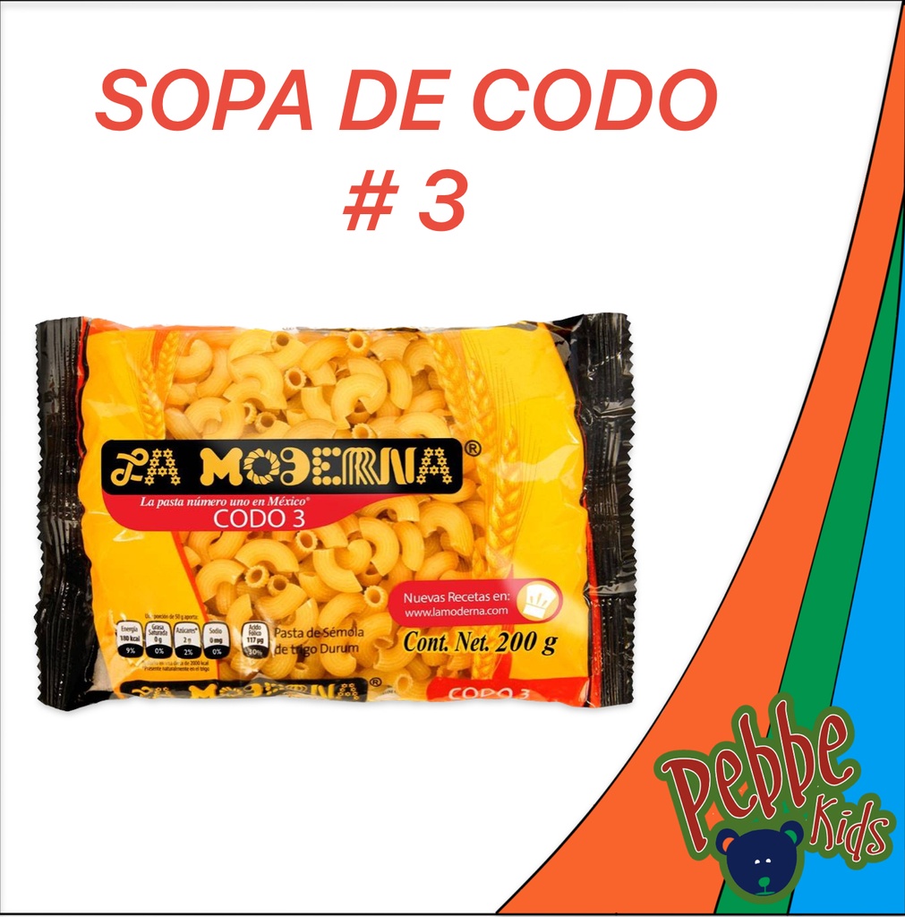 SOPA DE CODO #3 LA MODERNA