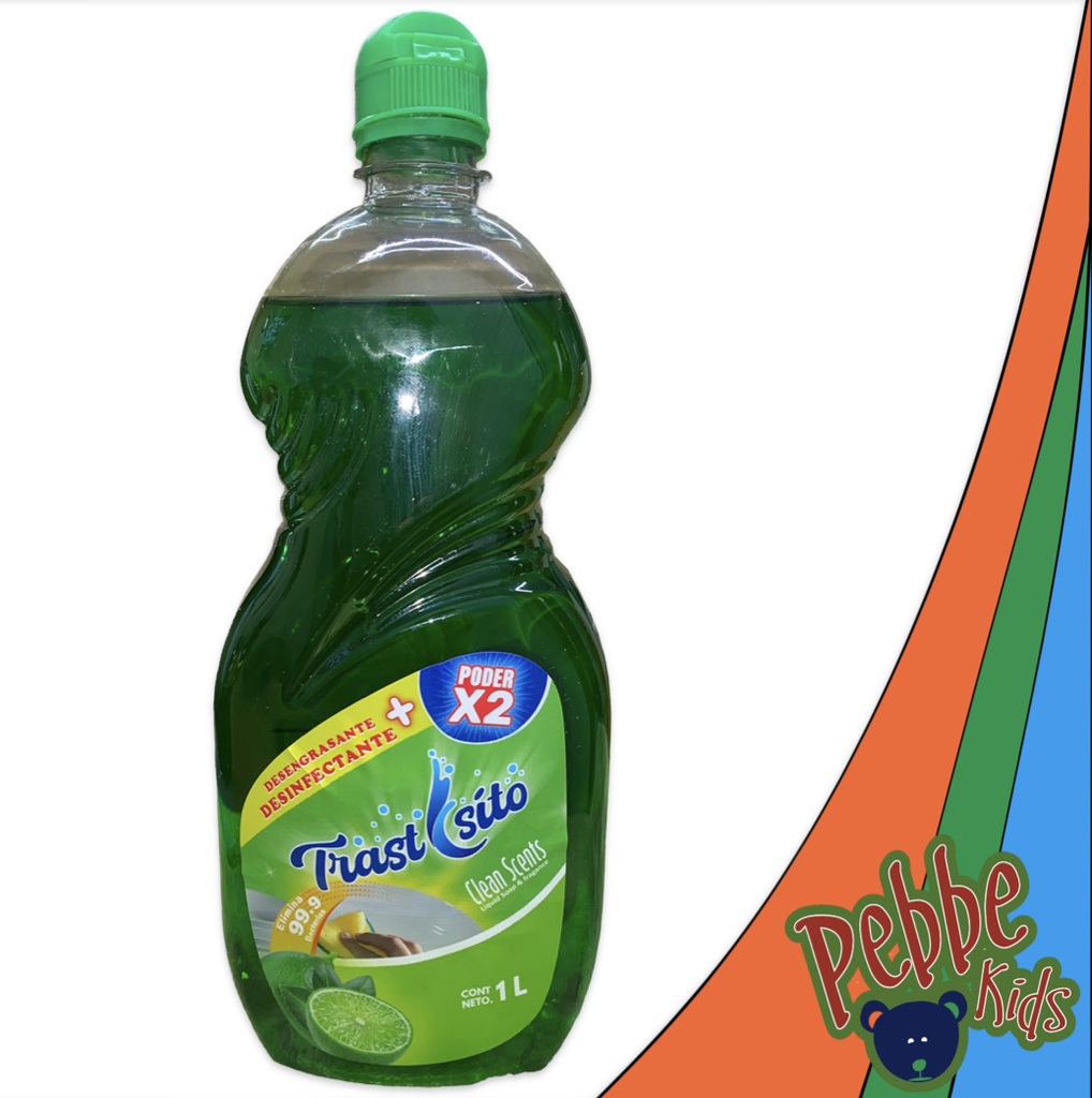 JABÓN TRASTCITO VERDE LIMÓN 1lt. BY CLEAN SCENTS
