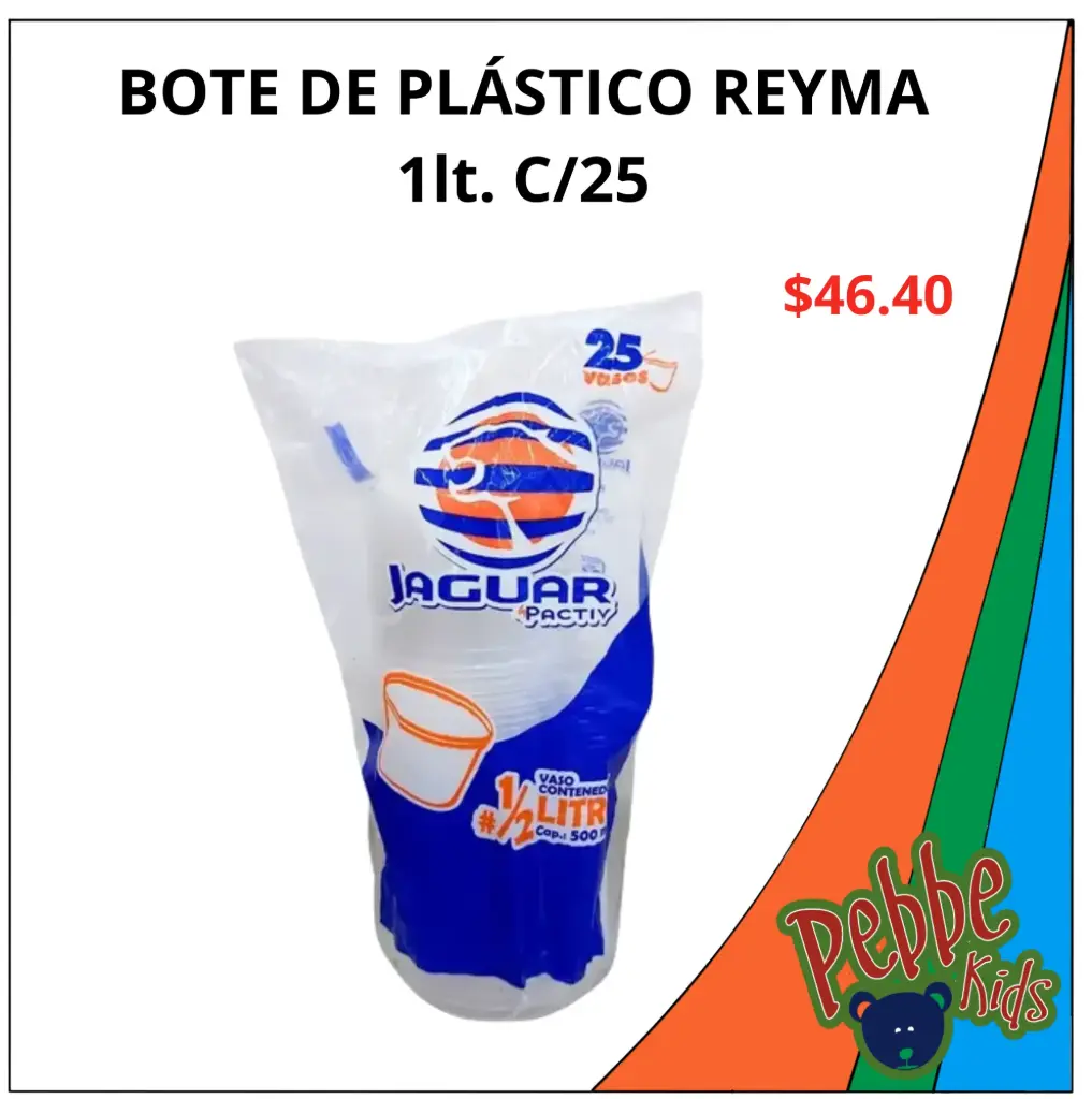 BOTE JAGUAR 1/2 lt. PLASTICO C/25