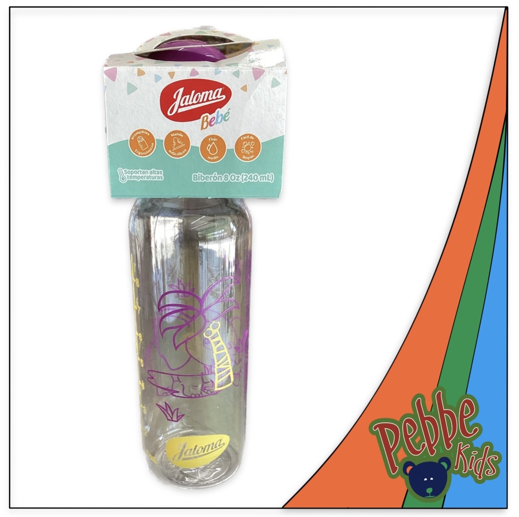 BIBERON JALOMA TAPA MORADA GRANDE 8oz. PIEZA