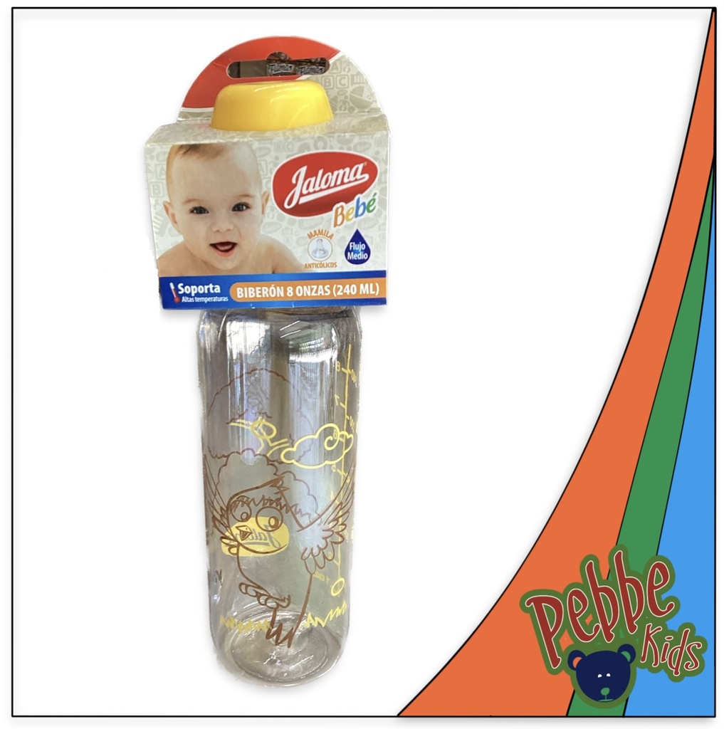 BIBERON JALOMA TAPA AMARILLA GRANDE 8oz. PIEZA