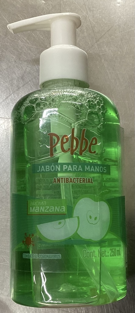 JABÓN LIQ. P/MANOS PEBBE 250ml. MANZANA