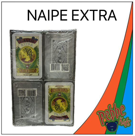 NAIPE GALLO EXTRAMATIZADO INTRANSPARENTE C/12 (NAIPE EXTRA)