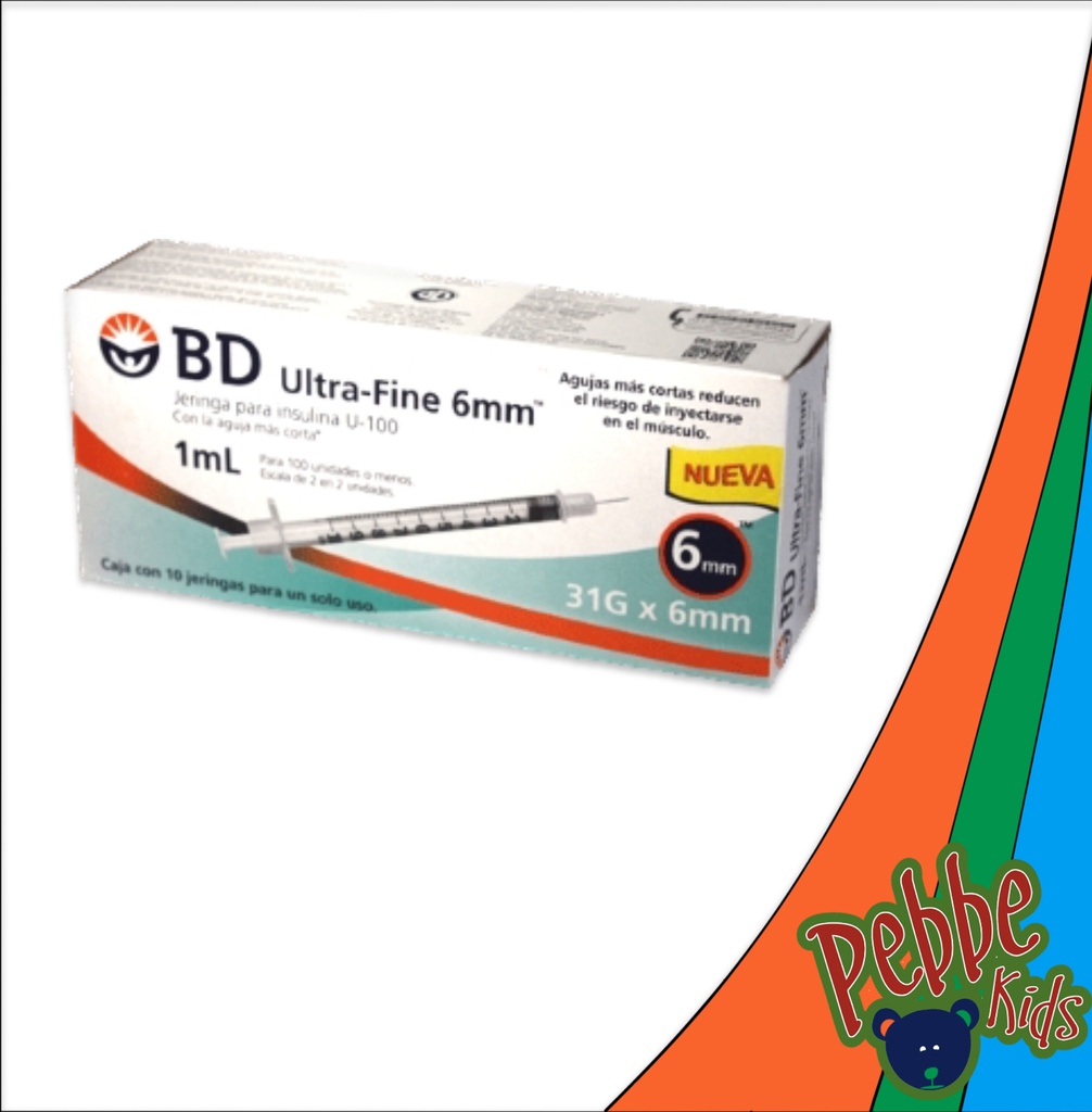 JERINGA 1ml. INSULINA ULTRAFINE C/10 (31G X 6mm.)