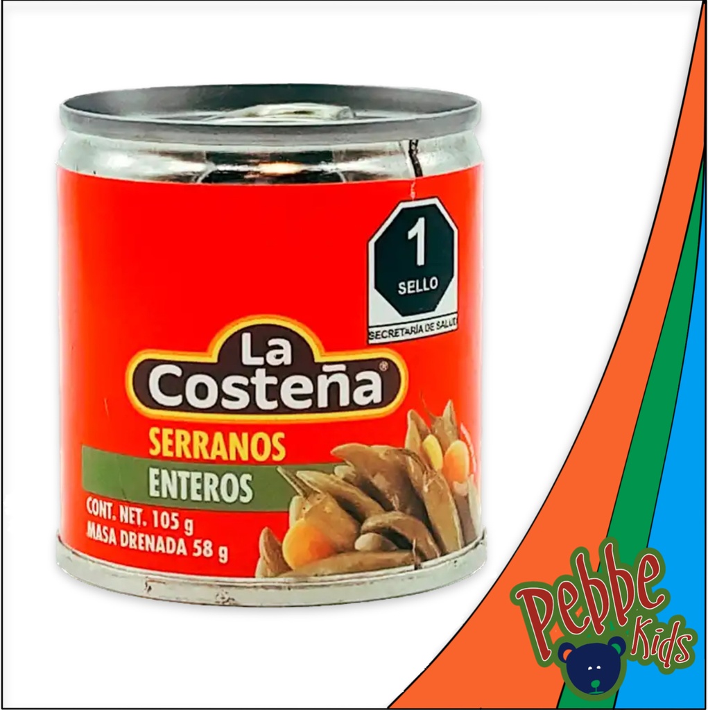 CHILES SERRANOS LA COSTEÑA 220gr. 