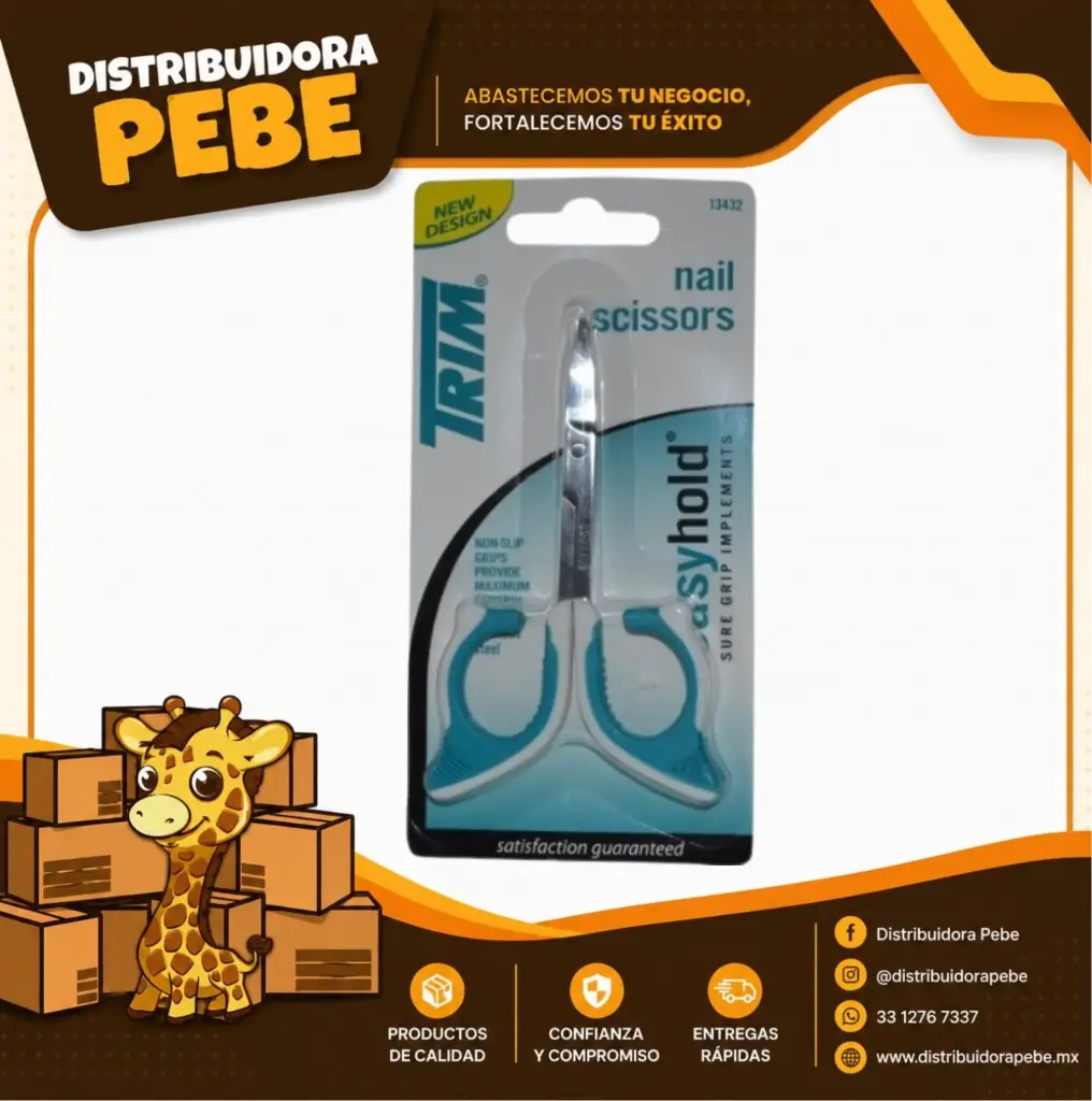 TRIM NAIL SCISSORS EASY HOLD C/6