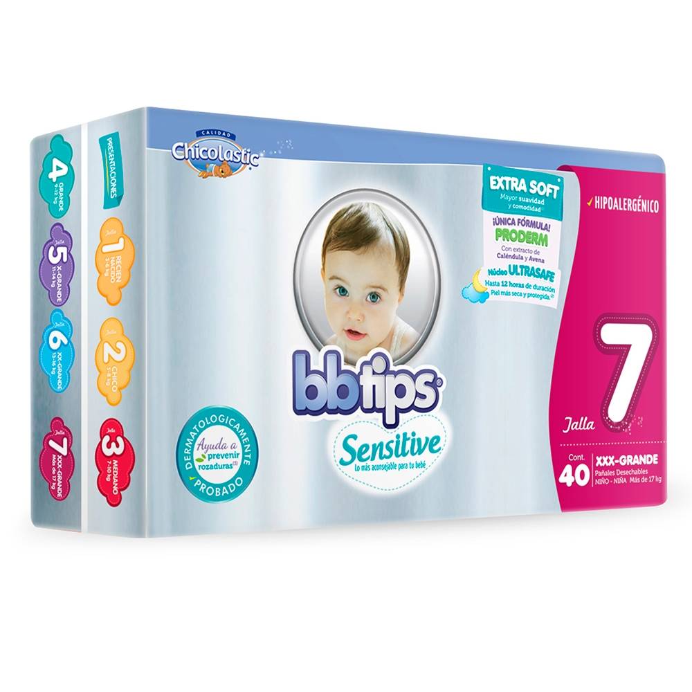 PAÑAL BBTIPS ETAPA 7 C/40