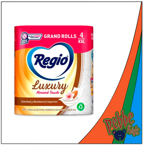 PAPEL HIG. REGIO LUXURY 180 HOJAS 8 PAQ. C/6