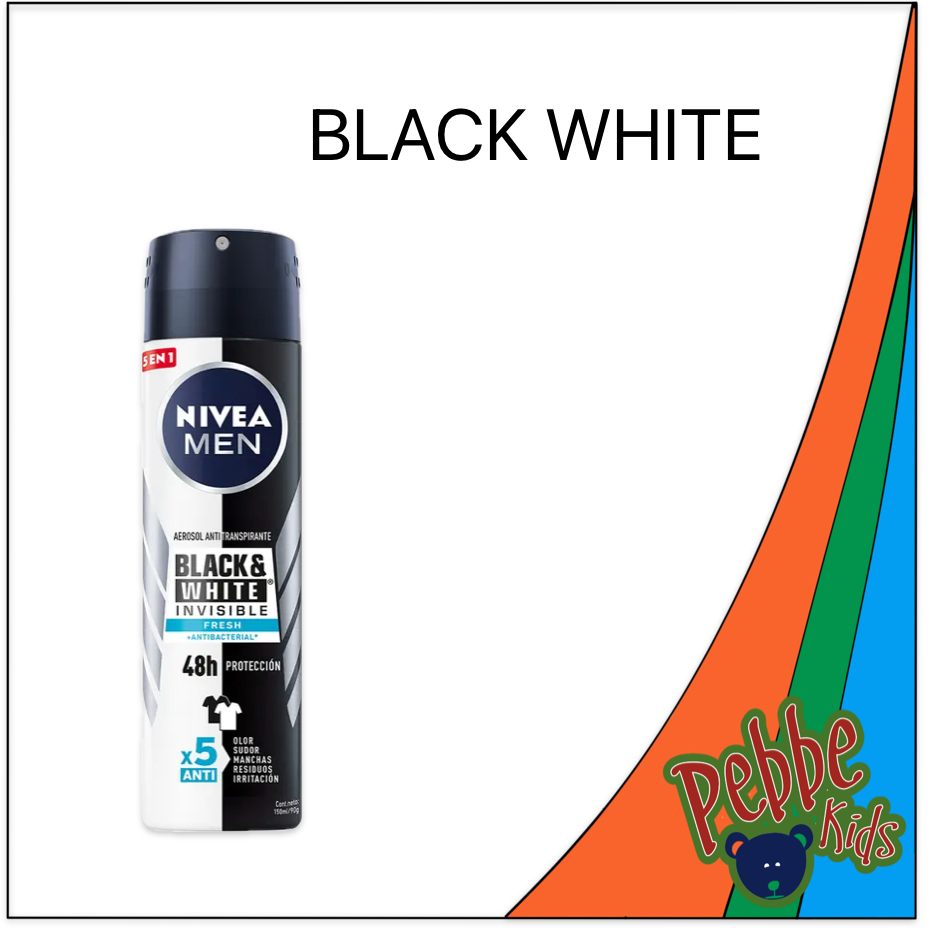 DES. AEROSOL NIVEA MEN BLACK & WHITE 150ml.