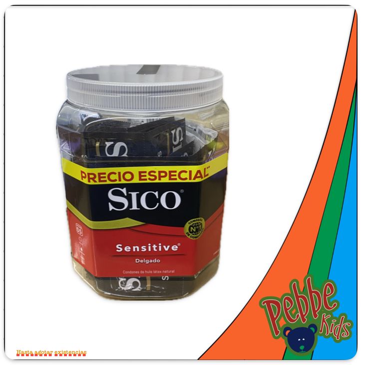 PRESERVATIVO SICO SENSITIVE ROJO C/55 VITROLERO