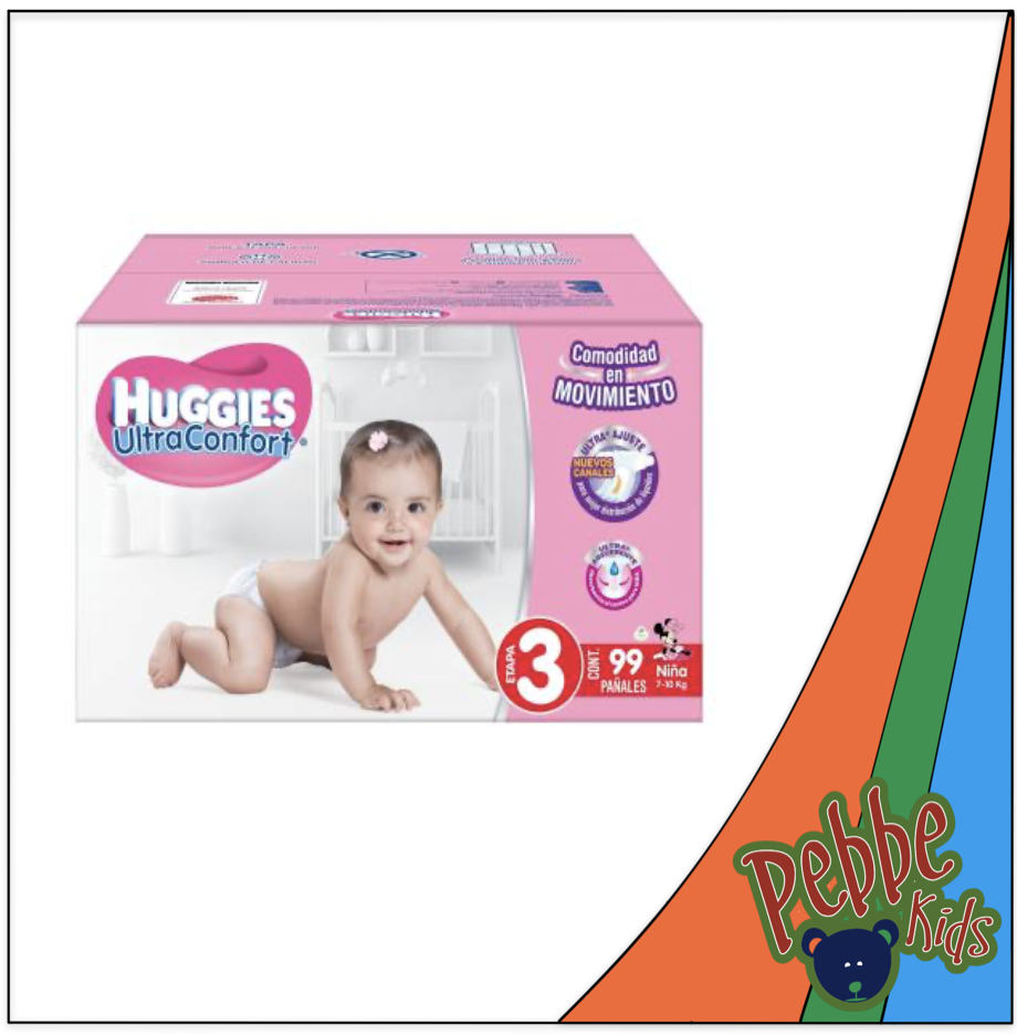 PAÑAL HUGGIES ULTRA CONFORT ETAPA 3 NIÑA C/33