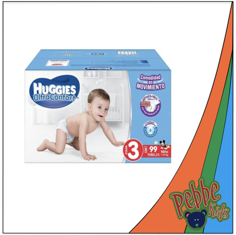 PAÑAL HUGGIES ULTRA CONFORT ETAPA 3 NIÑO C/33