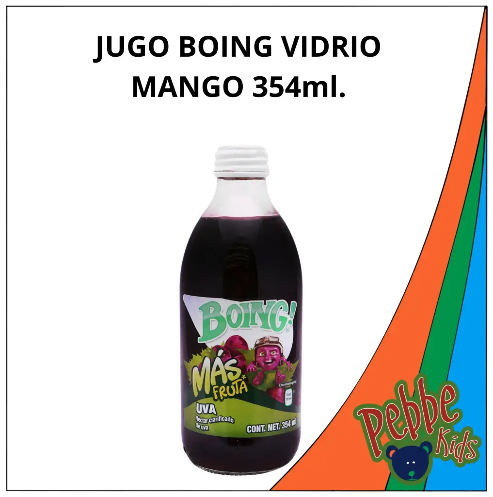 JUGO BOING VIDRIO UVA 354ml.