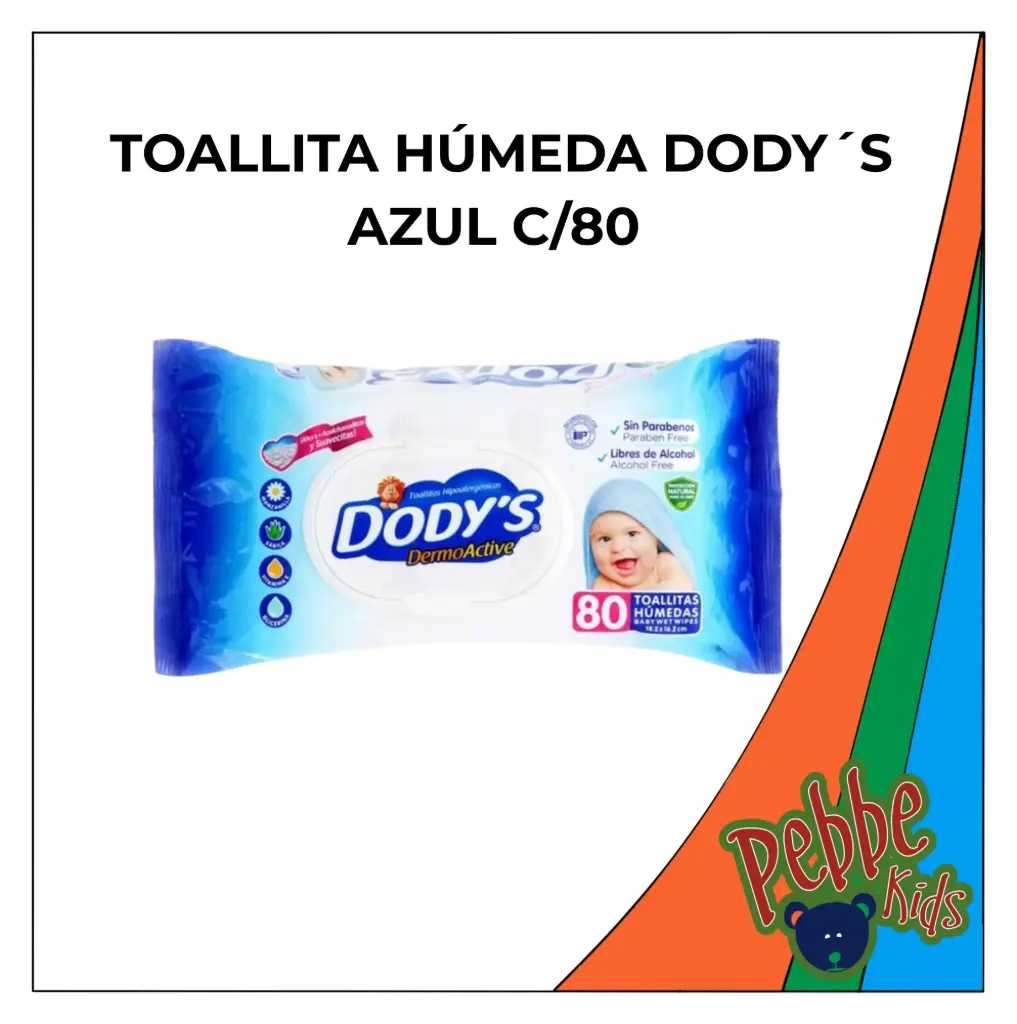 TOALLITA HÚMEDA DODY´S AZUL C/80 