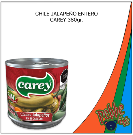 CHILE JALAPEÑO ENTERO CAREY 380gr.