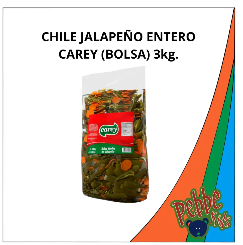 CHILE JALAPEÑO ENTERO CAREY (BOLSA) 3kg.