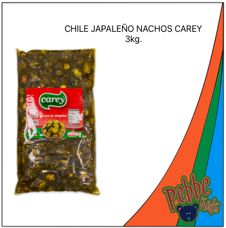 CHILE JALAPEÑO NACHOS CAREY (BOLSA) 3kg.