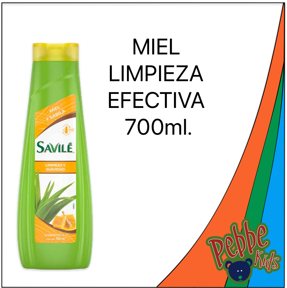 SHAMPOO SAVILE MIEL LIMPIEZA EFECTIVA 700ml.