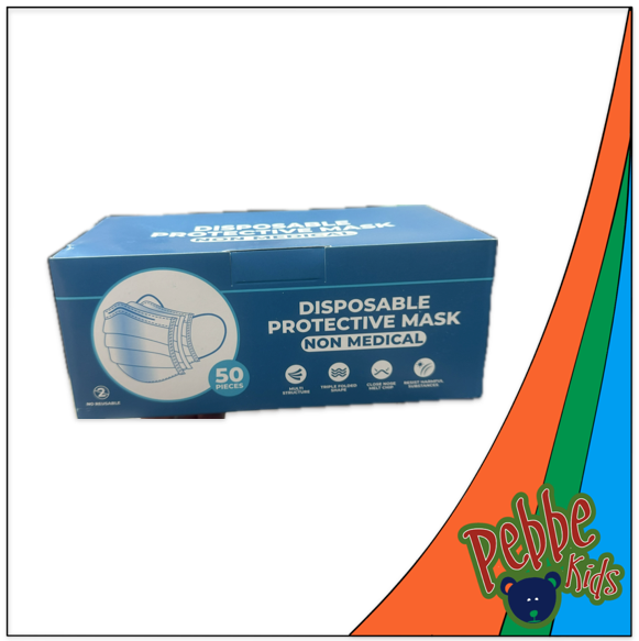 CUBREBOCAS BLANCO NON MEDICAL CAJA AZUL C/50
