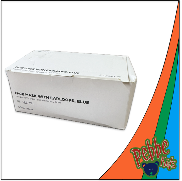 CUBREBOCAS TRIPLE CAPA AZUL EARLOOPS C/50 186771