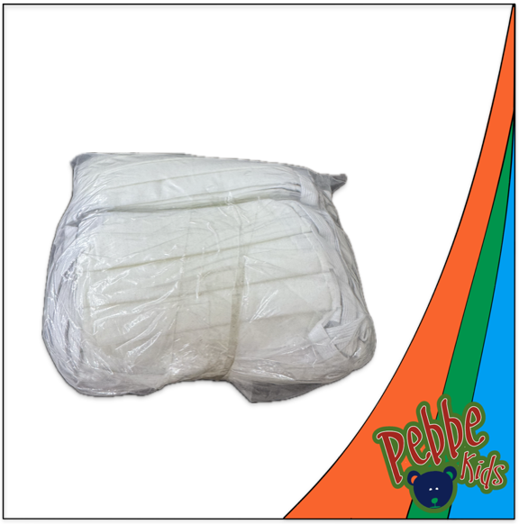 CUBREBOCAS BLANCO RESORTE GRUESO BOLSA C/100