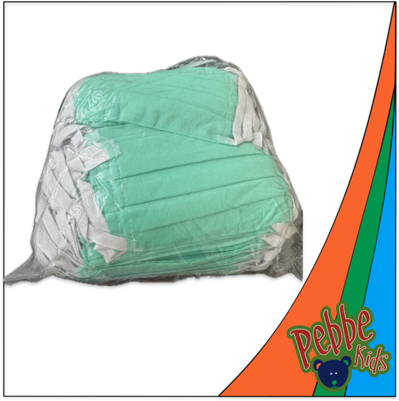 CUBREBOCAS VERDE RESORTE GRUESO BOLSA C/100