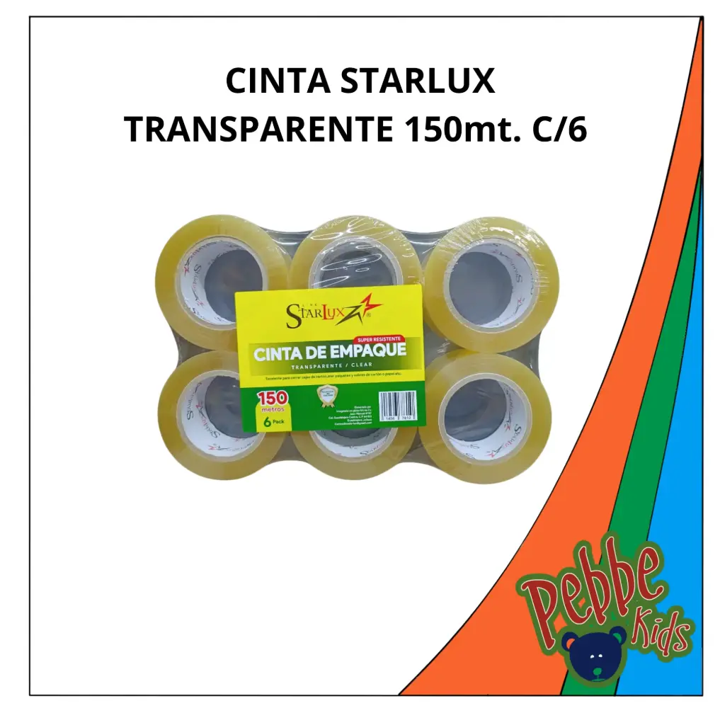 CINTA STARLUX TRANSPARENTE 150mt. C/6 